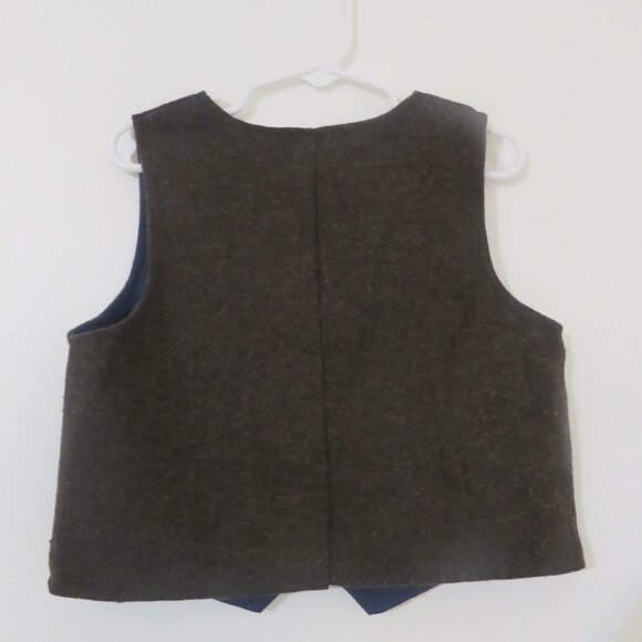 NWT Kipp Navy/Brown Wool Vest - Picture 4 of 5